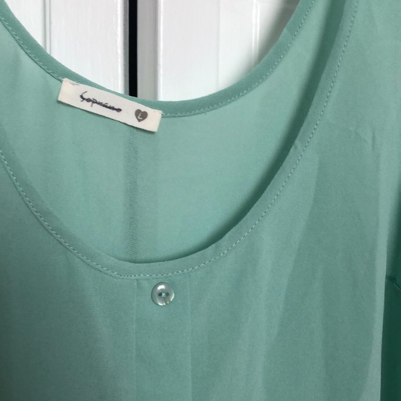 teal button up tank - Picture 3 of 3